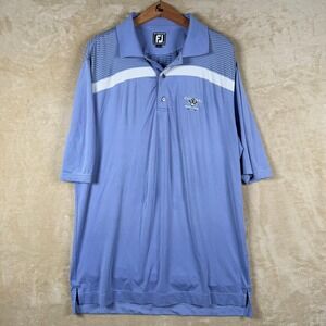 FootJoy Athletic Fit Golf Polo Shirt Men's XL Purple Striped Cocoltal Punta Cana